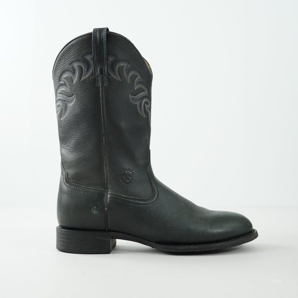ARIAT Cobalt Roper Western Boots Cowboy Leather Gray Mens Size 9.5B 14401
